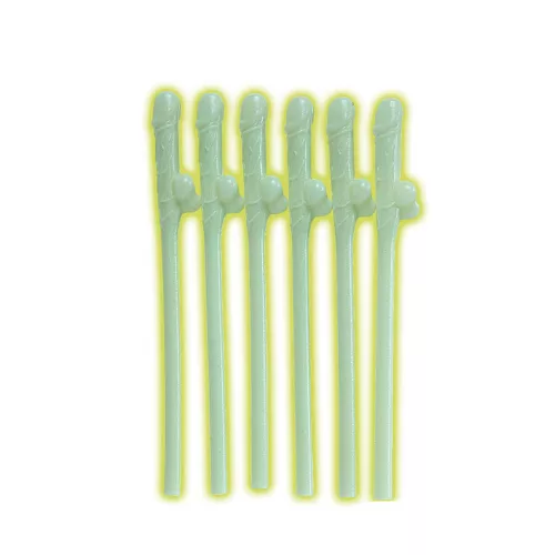 Photo du produit 6 Pailles coquines phosphorescentes