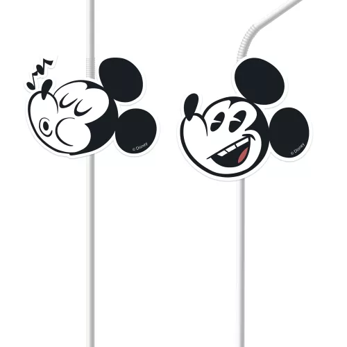 Photo du produit 6 Pailles médaillon Mickey rétro