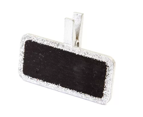 Photo du produit 6 Pinces à linge argentées à paillettes 4 x 2 cm