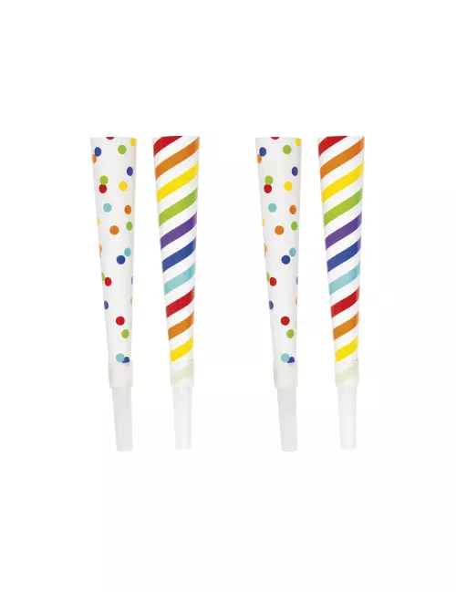 Photo du produit 6 Trompettes de fête fun multicolores