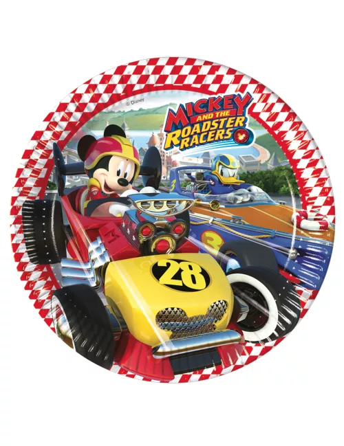 Photo du produit 8 Assiettes en carton Mickey Racing 23 cm