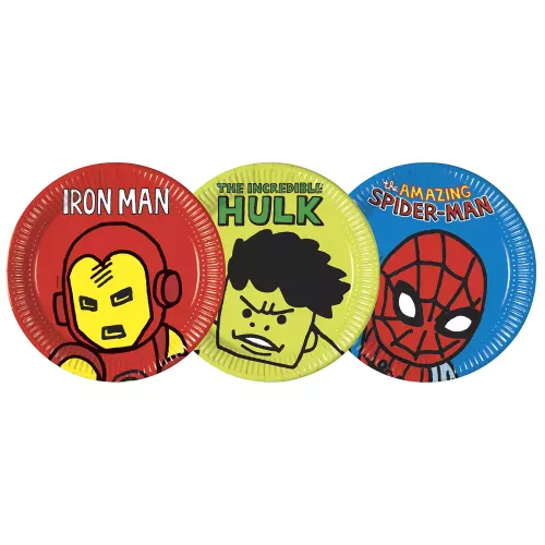 Photo du produit 8 Assiettes en carton Avengers pop comic 23 cm