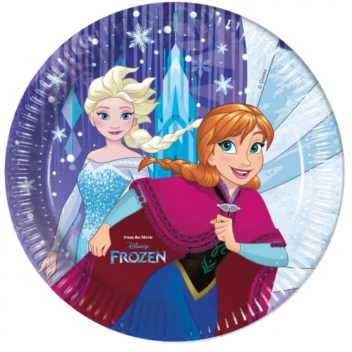 Photo du produit 8 Assiettes en carton La Reine des Neiges Frozen 23 cm
