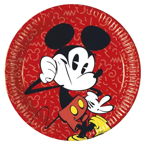 Photo du produit 8 Assiettesen carton Mickey rétro 23 cm