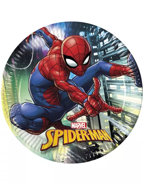 Photo du produit 8 Assiettesen carton Spiderman 23 cm