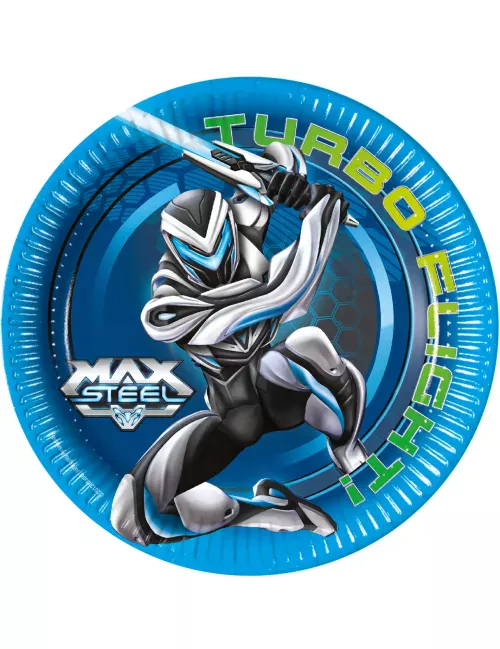 Photo du produit 8 Assiettes Max Steel 23 cm