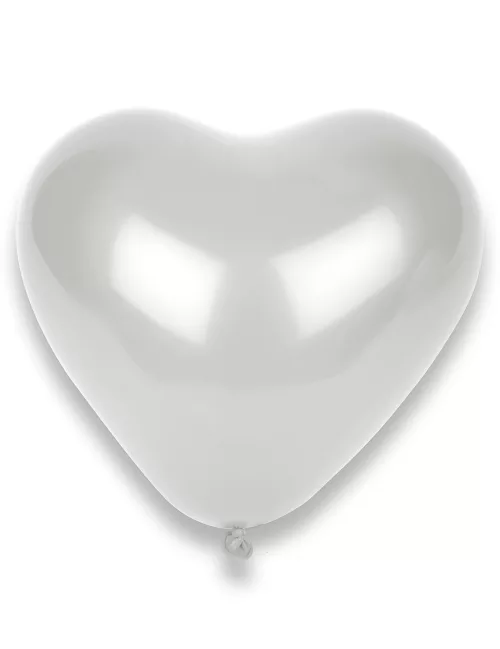 Photo du produit 8 Ballons coeurs blancs