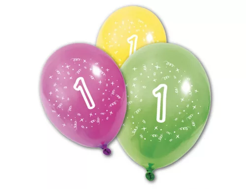 Photo du produit 8 Ballons en latex anniversaire 1 an 30 cm