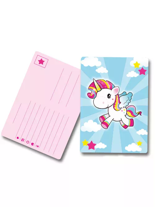 Photo du produit 8 Cartes d'invitation Licorne