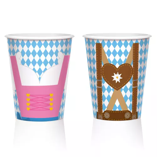 Photo du produit 8 Gobelets carton Oktoberfest 250 ml