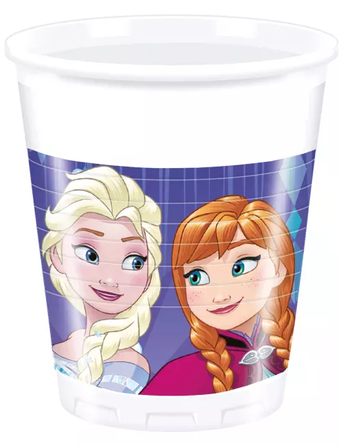 Photo du produit 8 Gobelets en plastique La Reine des Neiges 200 ml