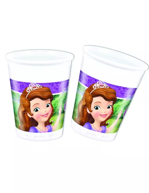Photo du produit 8 Gobelets en plastique 20cl Princesse Sofia et la licorne