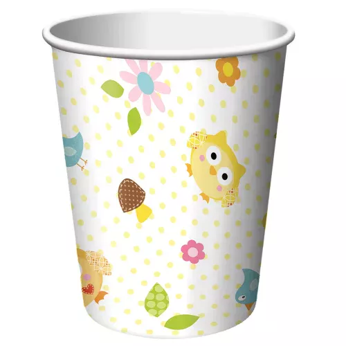 Photo du produit 8 Gobelets carton Petits Hiboux