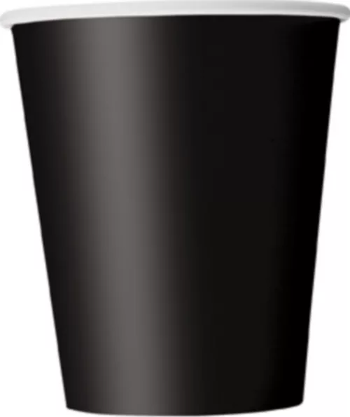 Photo du produit 8 Gobelets en carton noirs 25 cl