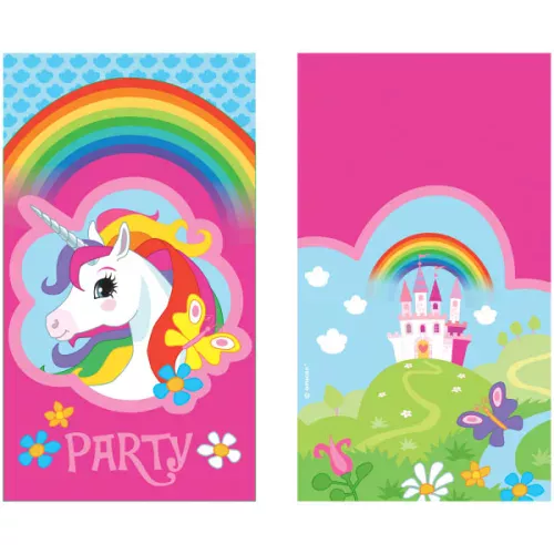 Photo du produit 8 Invitations & enveloppes Licorne arc-en-ciel