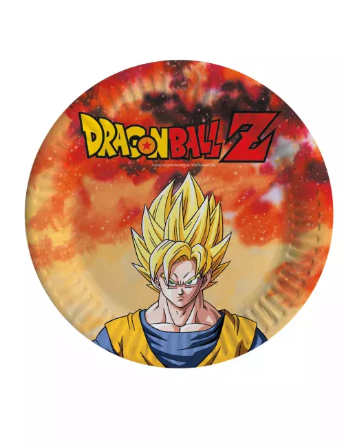 Photo du produit 8 Petites assiettes en carton Dragon Ball Z 18 cm