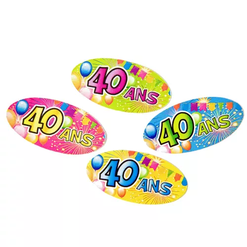 Photo du produit 80 Confettis de table papier 40 ans Fiesta 4 x 2 cm