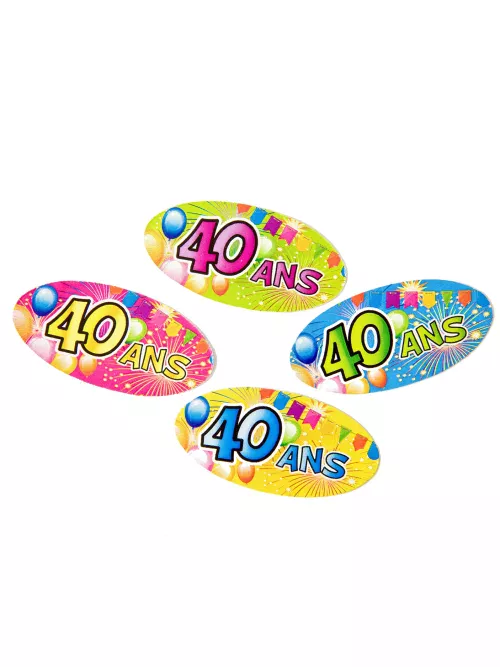 Photo du produit 80 Confettis de table papier 40 ans Fiesta 4 x 2 cm