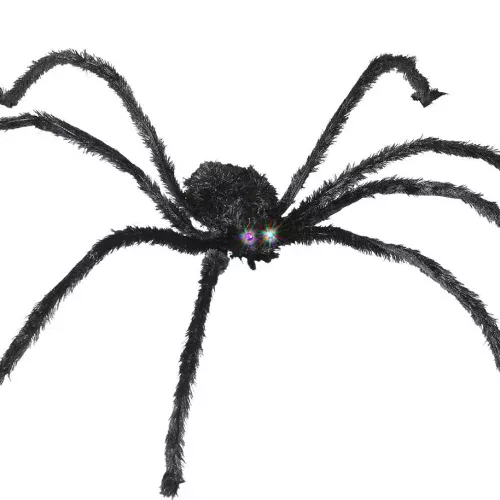 Photo du produit Araignée avec yeux lumineux 153 cm Halloween