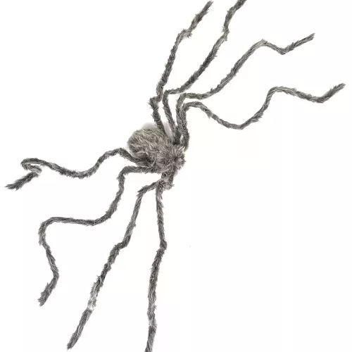 Photo du produit Araignée géante grise velue Halloween 160 cm