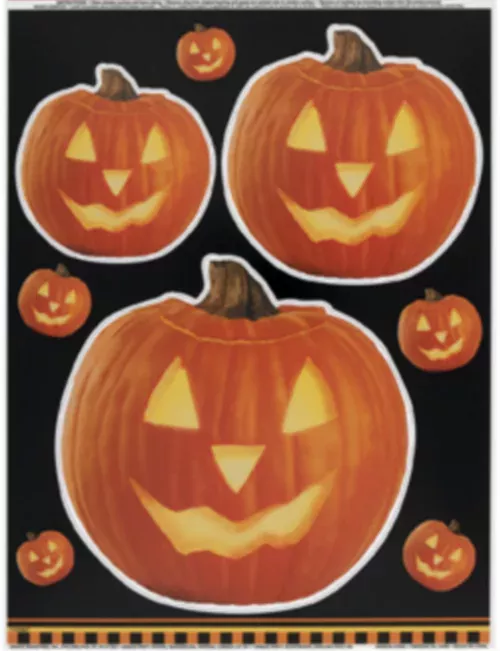 Photo du produit Autocollants pour fenêtres citrouille Halloween