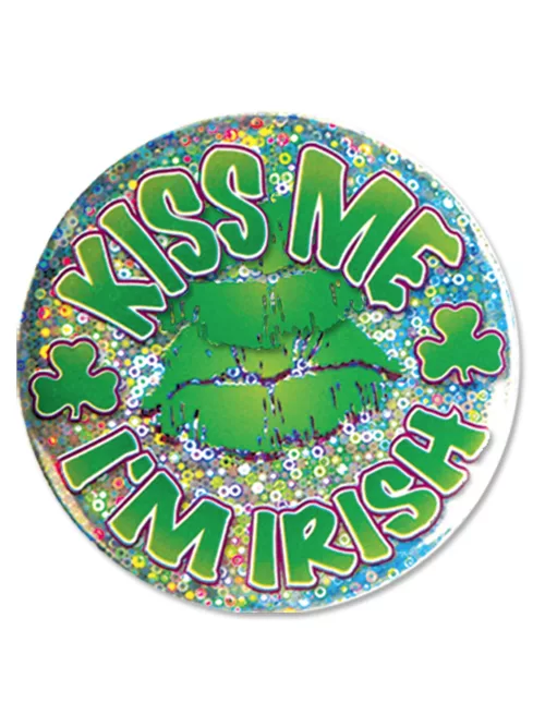 Photo du produit Badge Kiss me I'm Irish Saint Patrick