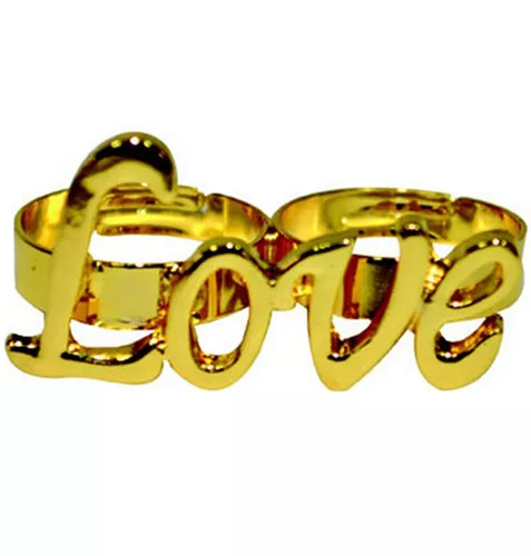 Photo du produit Bague dorée Love adulte