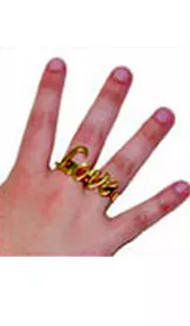 Photo du produit Bague dorée Love adulte