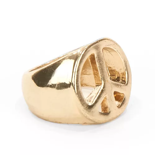 Photo du produit Bague hippie dorée adulte