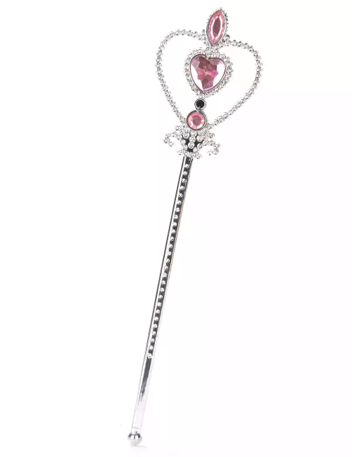 Photo du produit Baguette princesse coeur rose argent adulte et enfant