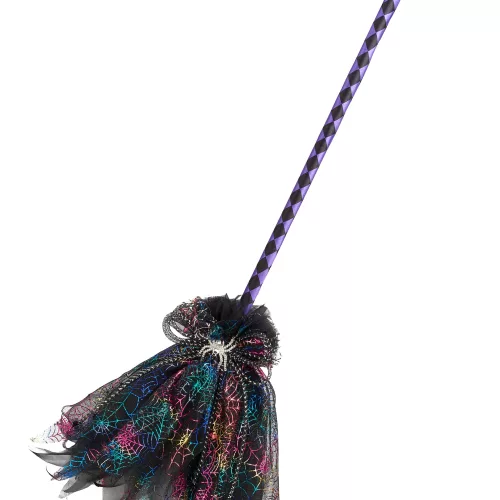 Photo du produit Balai de sorcière métallisé 80cm adulte
