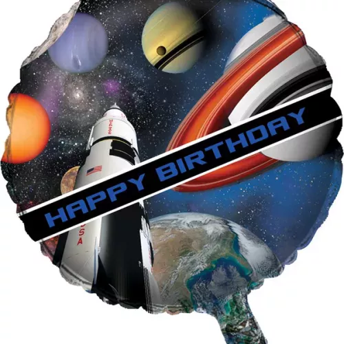 Photo du produit Ballon aluminium anniversaire de l'espace 46 cm
