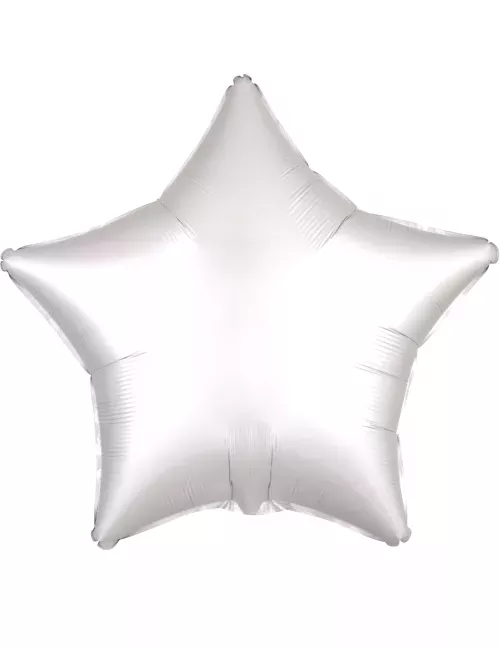 Photo du produit Ballon aluminium étoile satin blanc 43 cm