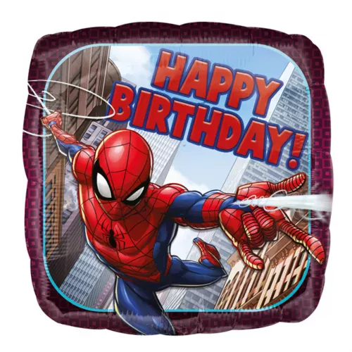 Photo du produit Ballon aluminium carré Spider-man Happy Birthday43 cm