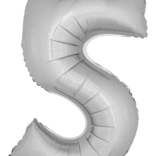 Photo du produit Ballon aluminium géant chiffre 5 argenté 1m