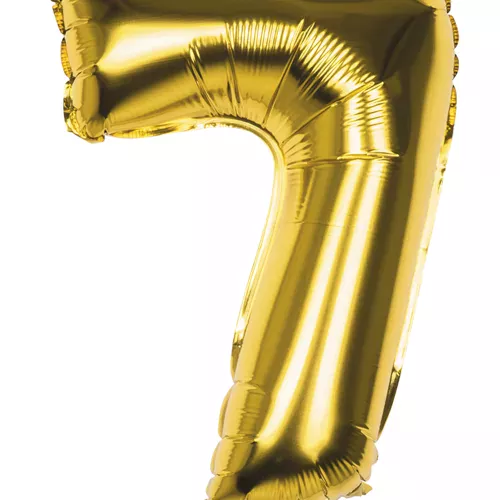 Photo du produit Ballon aluminium chiffre 7 doré 36 cm