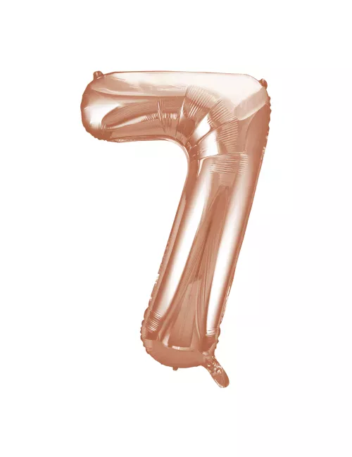 Photo du produit Ballon aluminium rose gold chiffre 7 86,3 cm