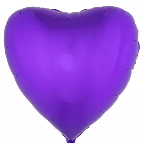 Photo du produit Ballon aluminium coeur violet 45 cm