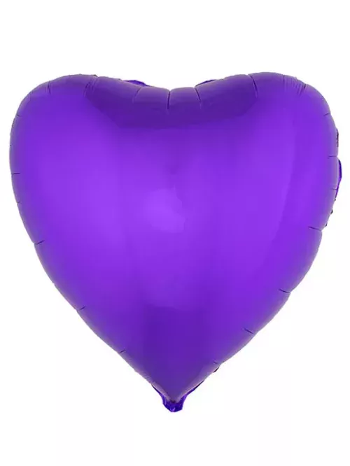 Photo du produit Ballon aluminium coeur violet 45 cm