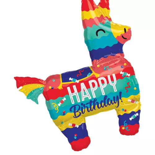 Photo du produit Ballon aluminium Piñata Lama Happy Birthday 73 x 83 cm