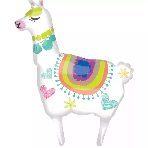 Photo du produit Ballon aluminium Lama holographique 71 x 104 cm