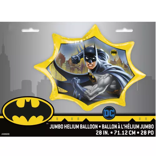 Photo du produit Ballon aluminium géant Batman jaune 71 cm
