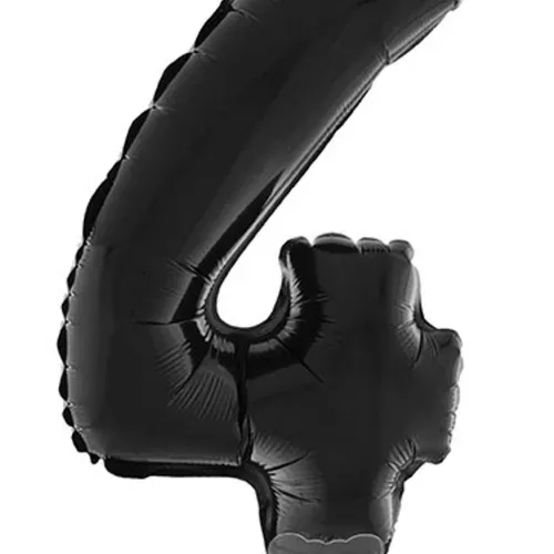 Photo du produit Ballon aluminium géant chiffre 4 noir 1 m