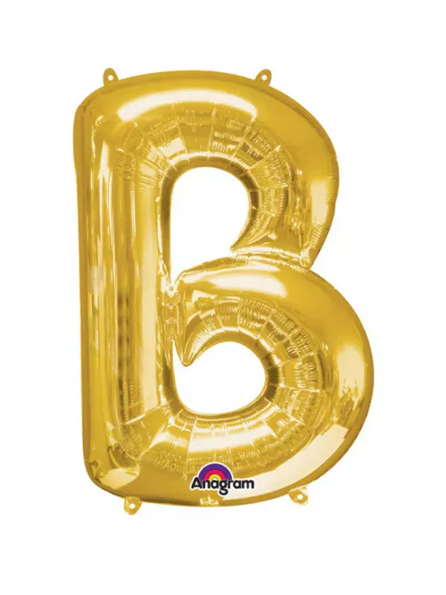 Photo du produit Ballon aluminium géant Lettre B or 58 x 86 cm