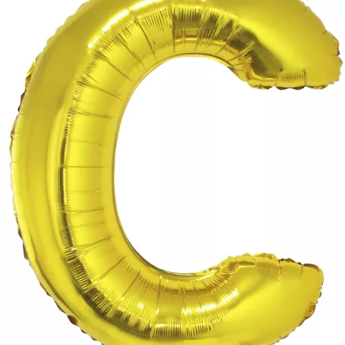 Photo du produit Ballon aluminium géant lettre C doré 1m