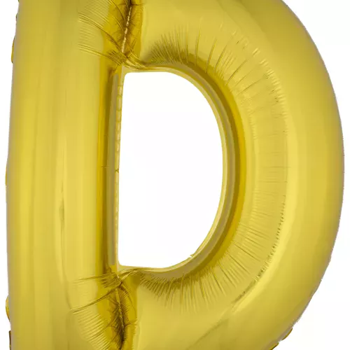 Photo du produit Ballon aluminium géant lettre D doré 1m
