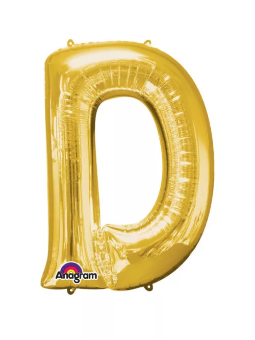 Photo du produit Ballon aluminium géant Lettre D or 60 x 83 cm