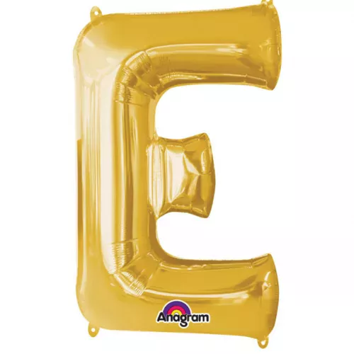 Photo du produit Ballon aluminium géant Lettre E or 53 x 81 cm