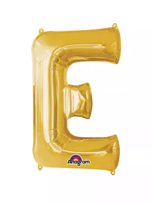 Photo du produit Ballon aluminium géant Lettre E or 53 x 81 cm
