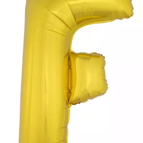 Photo du produit Ballon aluminium géant lettre F doré 1m